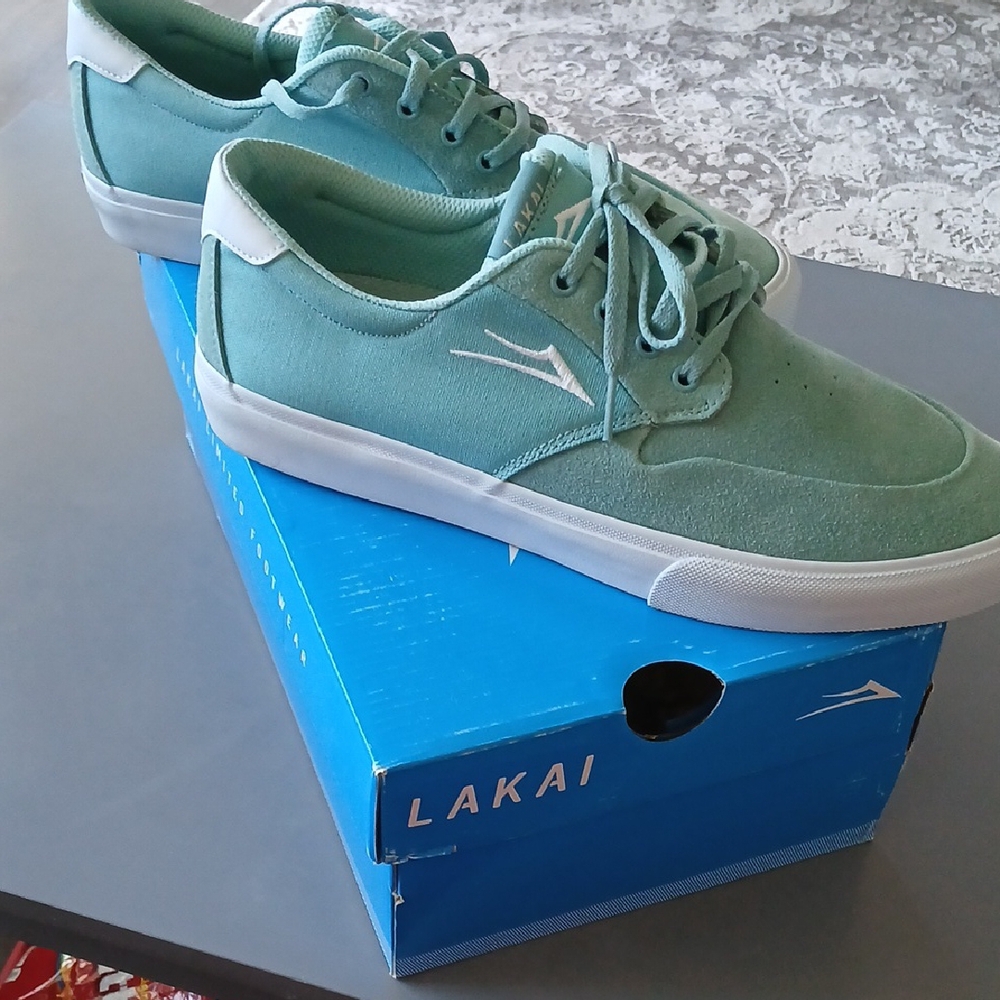 Green Sneakers with Minimalist Design